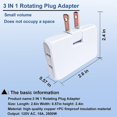 thumbnail image 3 of Y-Loong 3 Way Flat Wall Outlet Extender (pack Of 2) - Portable Swivel Wall Tap Plug, 3 of 5
