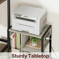 thumbnail image 3 of Support d'Imprimante de Bureau Amovible avec Station de Recharge, Chariot d'Imprimante à 3 Niveaux sur Roulettes sous le Bureau avec Tablette de Rangement et Roues, 3 of 5