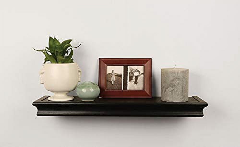 Hillman Fasteners 36 in. High & Mighty Beveled Floating Shelf, Black