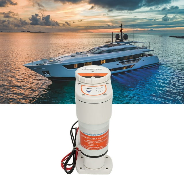 Manual to Electric Marine Toilet Conversion Kit, Self Priming Anti Backflow Marine Electric Toilet Pump, Heavy Duty Electric Toilet Conversion Kit for