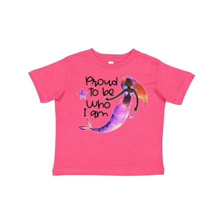

Inktastic Black History Month Proud to Be Who I Am Mermaid Gift Toddler Boy or Toddler Girl T-Shirt