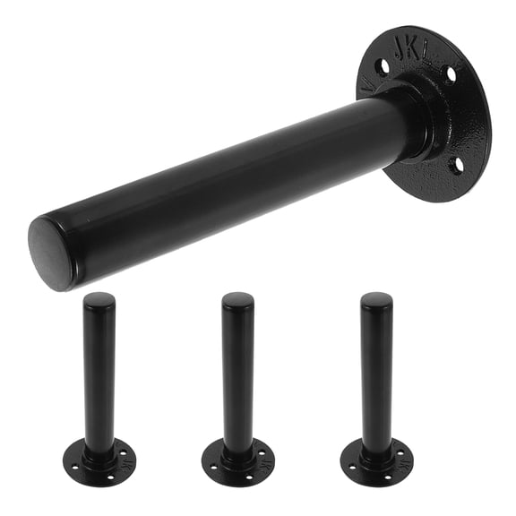 DEEPCRAFF 4Pcs Heavy Duty Iron Wall Mounted Weight Rack Black for Barbell Plate Storage