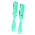 thumbnail image 4 of Cuchilla de corte doble para cortes de pelo finos, para salón de belleza, peluquería doméstica, recortadora de pelo, peine verde, 4 of 14