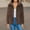 Coffee, variant on VISALY Womens Zip Up Hoodies Sweater Jacket Womens Winter Faux Jacket Coats Fuzzy Back Hood and Front Placket Shaggy Shacket Jacket Casual Sweaters Loose Sweaters Winter Sweaters Black L