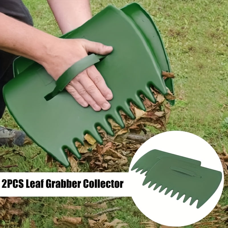 Durable Garden Scoops 2set Leaf Scoops Hand Rakes And Collectors - Durable Large Plastic Garden Grabbers for Picking Up Leaves, Grass, Yard Cleanup | Easy-to-Use Gardening Hand Tools Set