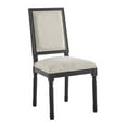 thumbnail image 2 of Modway Court French Vintage Upholstered Fabric Dining Side Chair in Black Beige, 2 of 8