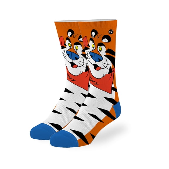 ODD SOX – Tony the Tiger Crew Socks for Big Kids 7–10 Years – Fun Cereal Gift, Colorful Everyday