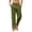 Army Green -BT20, variant on Inglocry Men's Casual Linen Cotton Pants Elastic Waist Summer Beach Trousers Lightweight Yoga Vacation Pants with Pockets Black 3XL