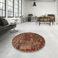 thumbnail image 3 of Ahgly Company Indoor Square Traditional Saffron Red Animal Area Rugs, 7' Square, 3 of 6