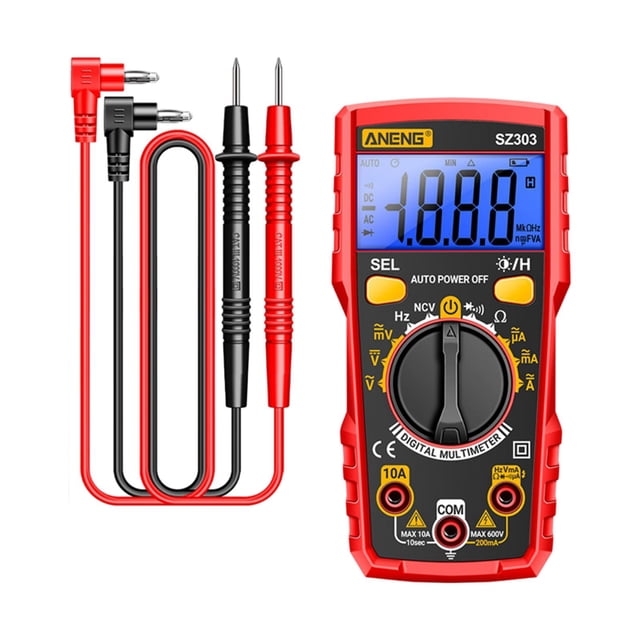 tamizeot Multimeter Tester Portable Multi Tester for Outlets Red Vehicles Fuses Household Red 14.1x7cm