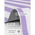 thumbnail image 3 of Purple White Striped Area Rug for Bedroom 3x5 Ft Rectangular Geometric Super Soft fuzzy Throw Rug Non-Slip Fluffy Plush Indoor Floor Carpet for Living Room Nursery Home Decor, 3 of 8