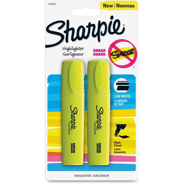 Sharpie Smear Guard Blade Highlighters