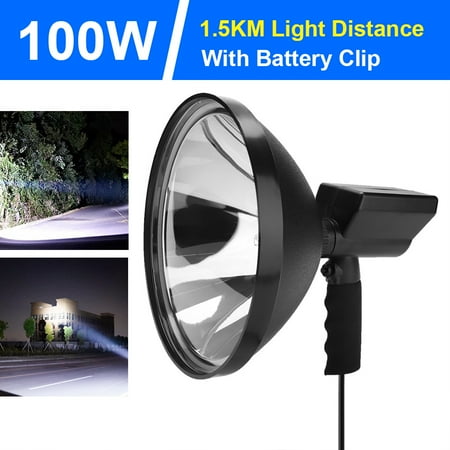 

EECOO 100W LED Handheld Torch 9 inch Hunting Spot Light Work Spotlight Camping Fishing Boat