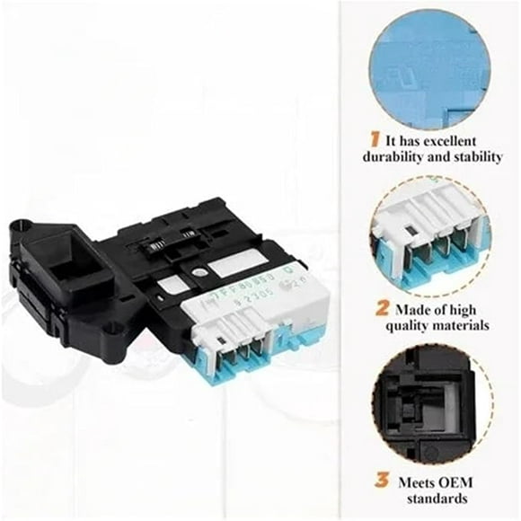 6601ER1004D/C/B Serrure de Porte Laveuse, Compatible avec TECO Toshiba LG WD1362HR Laveuse GF80(120V) Pcs & Accessoires