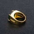 PENDANE Men's Retro Square Gold Plated Open Rings Sale Clearance