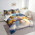 thumbnail image 3 of jejeloiu Cute Christmas Snowman Twin Bedding Sets 7-Piece,Marry Xmas Bedding Comforter Set,Happy New Year Sheet Sets For Child,Microfiber Bedroom Decor Reversible, 3 of 8