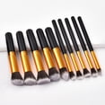 thumbnail image 5 of 10 Piece Makeup Foundation Brush Set with Soft Synthetic and Wooden Handle for Liquid Powder Application, 5 of 8