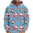 thumbnail image 3 of VBTAPA Men's Christmas Hoodie Funny Santa Graphic Hooded Sweatshirt Oversized Fleece Pullover Hoodies Loose Casual Sweatshirts with Kangaroo Pocket Multicolor XXL, 3 of 6