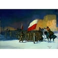 thumbnail image 2 of George Luks 24x18 Gold Ornate Framed and Double Matted Museum Art Print Titled - Czechoslovakian Army Entering Vladivostok, Siberia, in 1918 (1918), 2 of 4