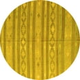 thumbnail image 1 of Ahgly Company Indoor Round Abstract Yellow Contemporary Area Rugs, 7' Round, 1 of 4