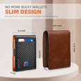 thumbnail image 3 of Cartera delgada RUNBOX de piel para billetes con bloqueo RFID para hombre, 3 of 7