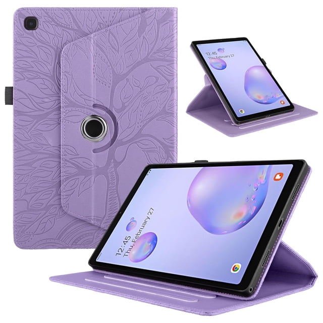 Funda giratoria de piel sintética para Samsung Galaxy Tab A 8.4" 2020 SM-T307, color morado
