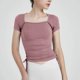 thumbnail image 4 of Tops de Yoga con cordón de cintura delgada, camisa de gimnasio, entrenamiento, Golf, Fitness, uso activo, Top corto, ropa deportiva, 4 of 5