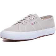 Superga 2750 EFGLU Womens Lace Up Leather Sneakers In Grey Size 6.5