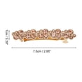 thumbnail image 4 of Unique Bargains 1 Pc Hair Barrettes Grace Crystal Spring Clip Hairpin Barrette Clip Champagne Tone, 4 of 5