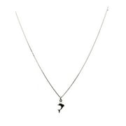 JOYFUL CREATIONS Sterling Silver Tiny Dolphin Charm Box Chain Nickel Free Necklace Italy 16"