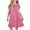 Hot Pink, variant on THDHVS Girls Summer Dress,Girls Solid Puff Short Sleeve Ruffle Hem Dress Round Neck Casual Sleepwear Summer,Dresses for Girls 4-5 Years