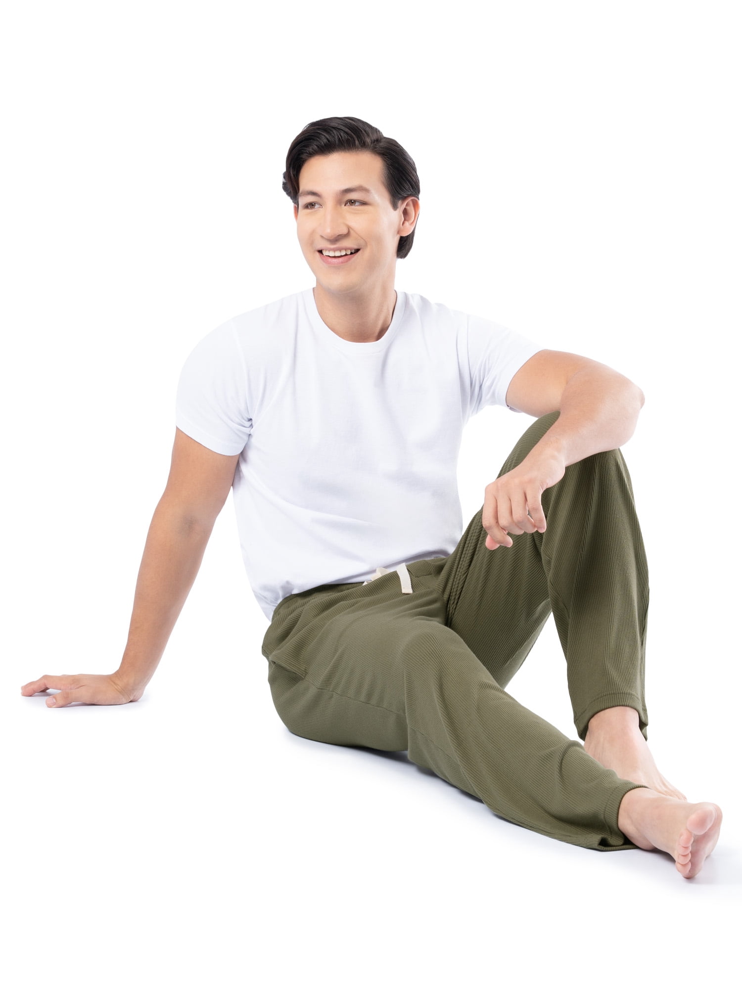 Fruit of the Loom Men's Rib Knit Sleep Pant, Sizes S-5XL