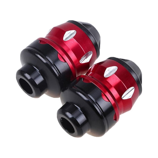 maskred CNC Motorbike Front Fork Cup Frame Guard Protector Crash Slider Red 1Set
