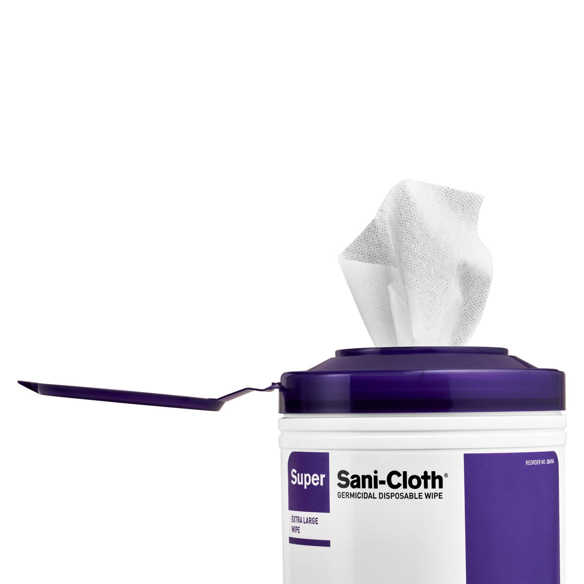 Super Sani-Cloth Surface Disinfectant Cleansing Wipes, Canister, 7.5 x 15 in, 75 Wipes, 6 Packs, 450 Total