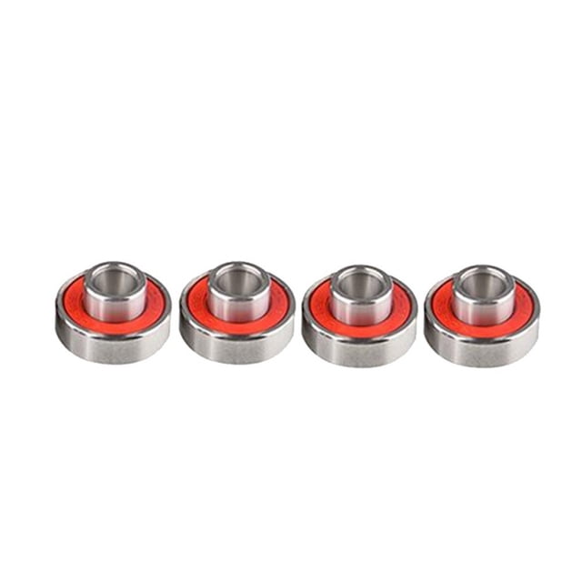 GLFILL 608-2RS Plaque Longue Roulement Intégré Long Hoverboard Planche à Roulettes ABEC-11 Grande Vitesse Silencieux Roulements de Vitesse Pièces de Trottinette Rouge 4 Pcs