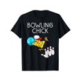 thumbnail image 2 of Funny Bowling Chick Graphic Tee - 100% Cotton, Breathable & Stretchy Casual T-Shirt for Men - Perfect for Sports & Leisure Activities, 2 of 6