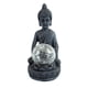 thumbnail image 2 of Buddha Statue Resin Figurines Outdoor Asian Lotus Solar LED for, 2 of 9