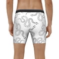 thumbnail image 4 of Cauagu Hand Drawn Snake Print Men's Boxer Briefs, Funny & Cute Underwear Elastic Waistband Briefs Ideal Gift for Men,1-Pack, 4 of 7