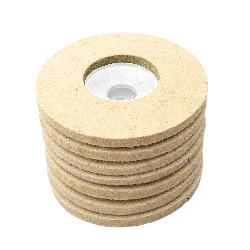 7Pcs 100*16mm Wool Buffing Polishing Wheel Felt Pad 4 inch Buffer