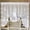 White, variant on 1 Panel Floral Embroidery Sheer Lace Curtain Valance Princess Style Embroidered Waterfall Swag Curtain Valance Tier for Kitchen Bathroom Half Window Decoration, Rod Pocket Top