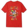 thumbnail image 4 of Toddler Girls Summer Casual Tops Crew Neck T Shirts Carnival Print Short Sleeve T Shirt Top Size 3-4T , Red, 4 of 4