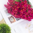 thumbnail image 3 of 20 Bundles Artificial Flowers Fake Outdoor Plants (Yellow), 3 of 5