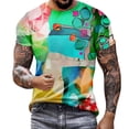 thumbnail image 1 of EGNMCR Chemises à Manches Courtes pour Hommes, T-shirt Col Rond Décontracté d'Été, Mode Décontractée pour Hommes, Impression Numérique 3D, Hauts Décontractés d'Été, 1 of 5