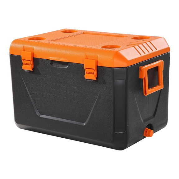 Dranite Insulated Hard Cooler 63 QT, 90 Can Capacity Portable with Cup Holder