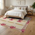 thumbnail image 3 of ODIKA 6'x9' Washable Area Rug Non-Slip, Easy Care, Back To School Bow Motif Educational Decor Structured Layout for Family Room, Living Room, Master Bedroom, 3 of 7
