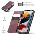 thumbnail image 4 of Caseme-013 Funda de piel para iPhone 13, color rojo vino, 4 of 5