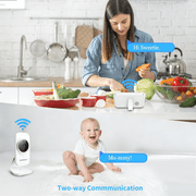 HelloBaby Video Baby Monitor with 5 inch Large Screen, Baby Monitor with Camera and Audio, 1000ft Long Range, Temperature Sensor, 2-Way Audio, ECO Mode