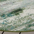 thumbnail image 4 of SAFAVIEH Barbados Olivera Abstract Indoor/Outdoor Area Rug, Green/Blue Purple, 6'6" x 6'6" Round, 4 of 11