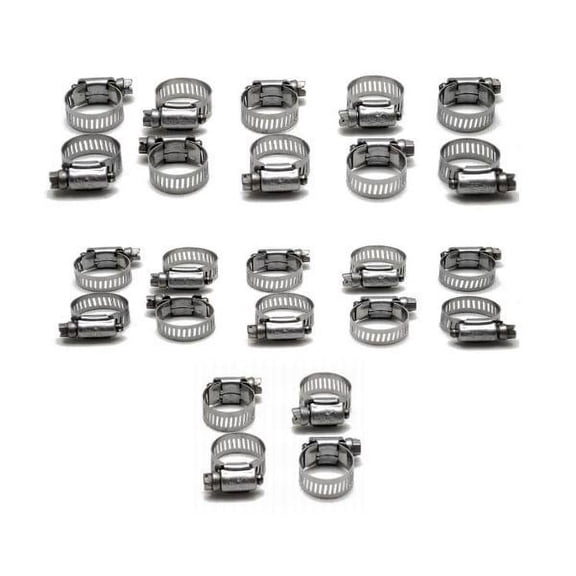 Tridon Boat Hose Clamps 00966 | Tracker 1 Inch Stainless (Set of 24)