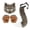 brown, variant on Halloween Faux Fur Animal Mask, Wolf Paw Gloves & Tail Set, Cosplay Costume Accessories for Women